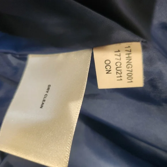 Kenneth Cole Faux Suede Blue Bomber Jacket - Picture 8 of 9